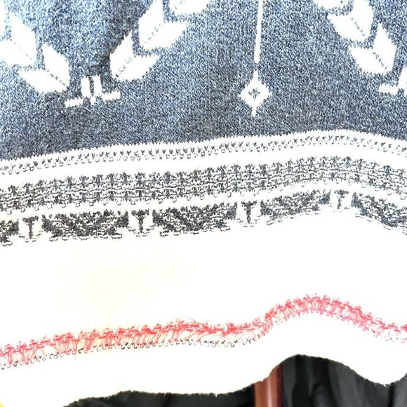CJ Banks Knit Cowl Neck Sweater 1X Reindeer Snowflake Fair Isle Holiday Winter - Picture 6 of 10